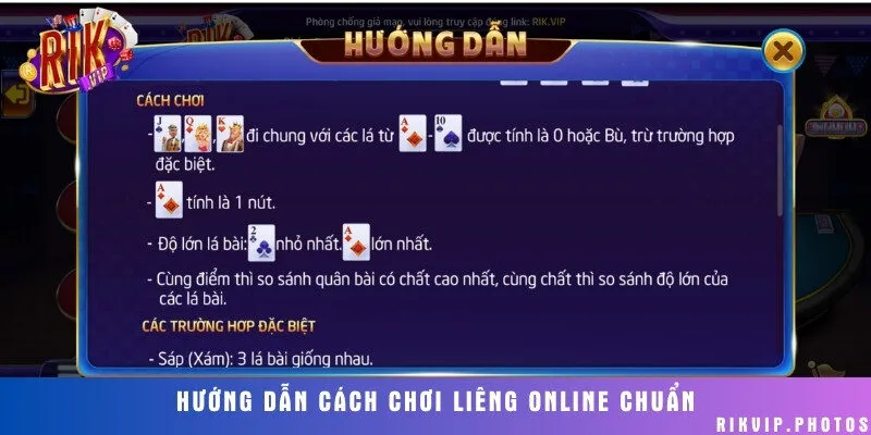 Chi tiết bộ luật đánh bài Liêng trực tuyến