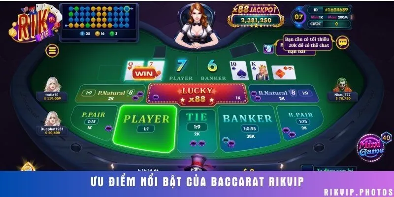 Những điểm thu hút nhất của phiên bản Baccarat trực tuyến