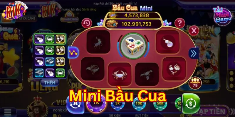Luật chơi đơn giản của Mini Bầu Cua