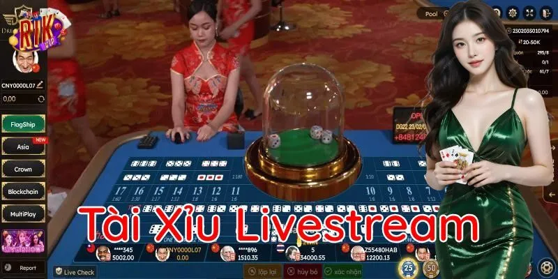 Giao diện chơi Tài Xỉu Livestream trên điện thoại